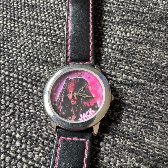 Black and Pink Jack Sparrow Watch - Picture 1 of 3